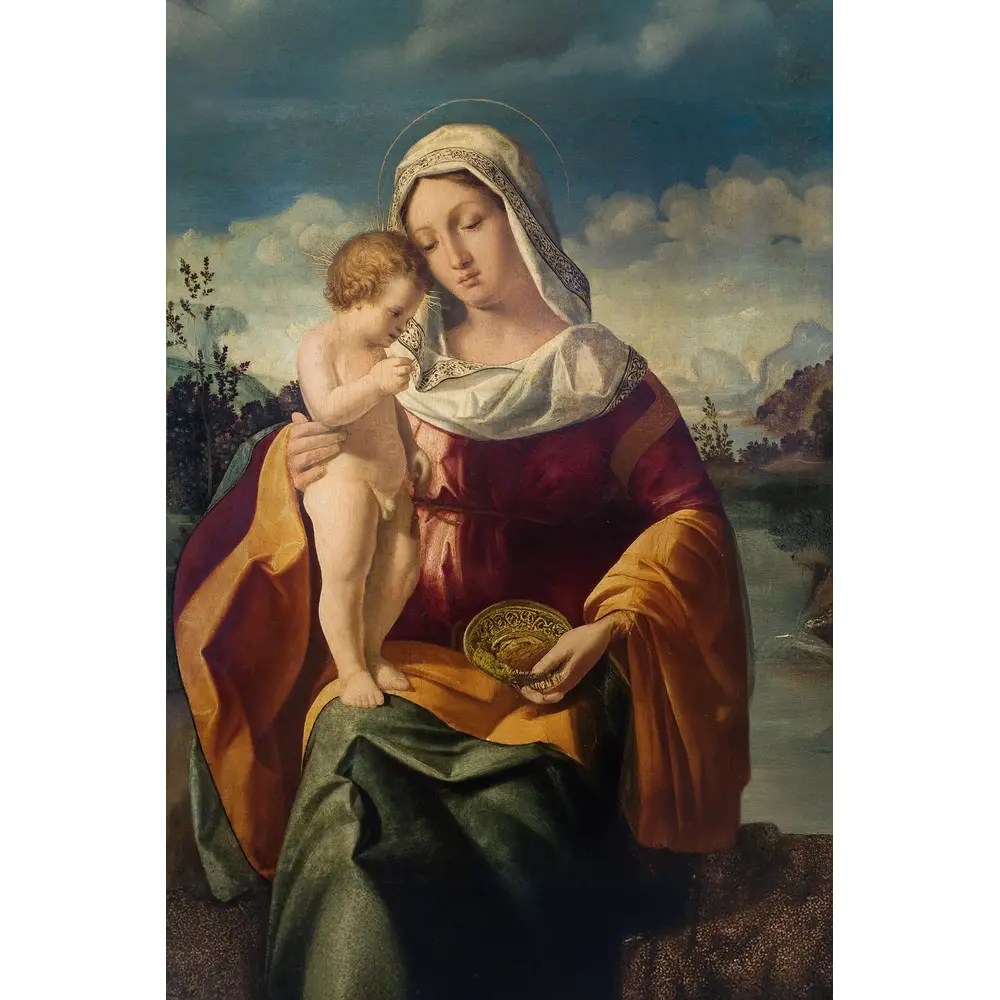 Fotoporcellana Madonna con Bambino - Santi | Velpas